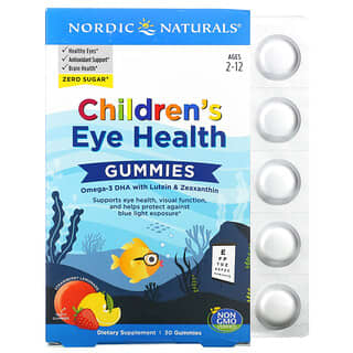 Nordic Naturals, Gomitas para la salud de los ojos para niños, De 2 a 12 años, Limonada de fresa, 30 gomitas
