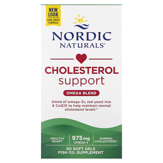 Nordic Naturals, Cholesterol Support, Omega Blend, 975 mg, 60 Soft Gels (325 mg Per Soft Gel)