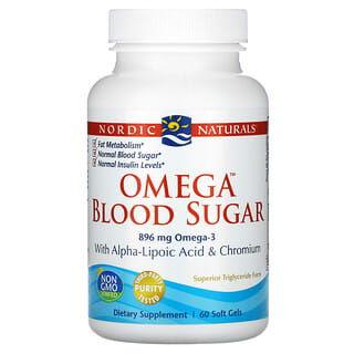 Nordic Naturals, Omega Blood Sugar, 448 mg, 60 cápsulas blandas