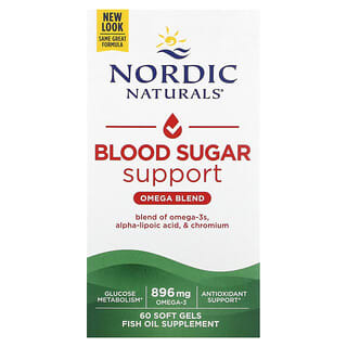 Nordic Naturals, Blood Sugar Support, Omega Blend, 448 mg, 60 Soft Gels