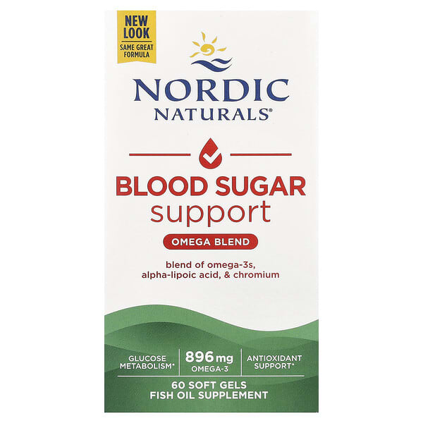 Nordic Naturals Blood Sugar Support, Omega Blend, 60 Soft Gels