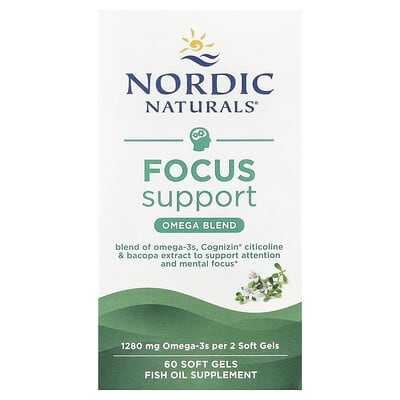 Nordic Naturals, Focus Support, Omega Blend, 60 Softgels