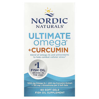 Nordic Naturals, Ultimate Omega + Curcumin, 60 Soft Gels