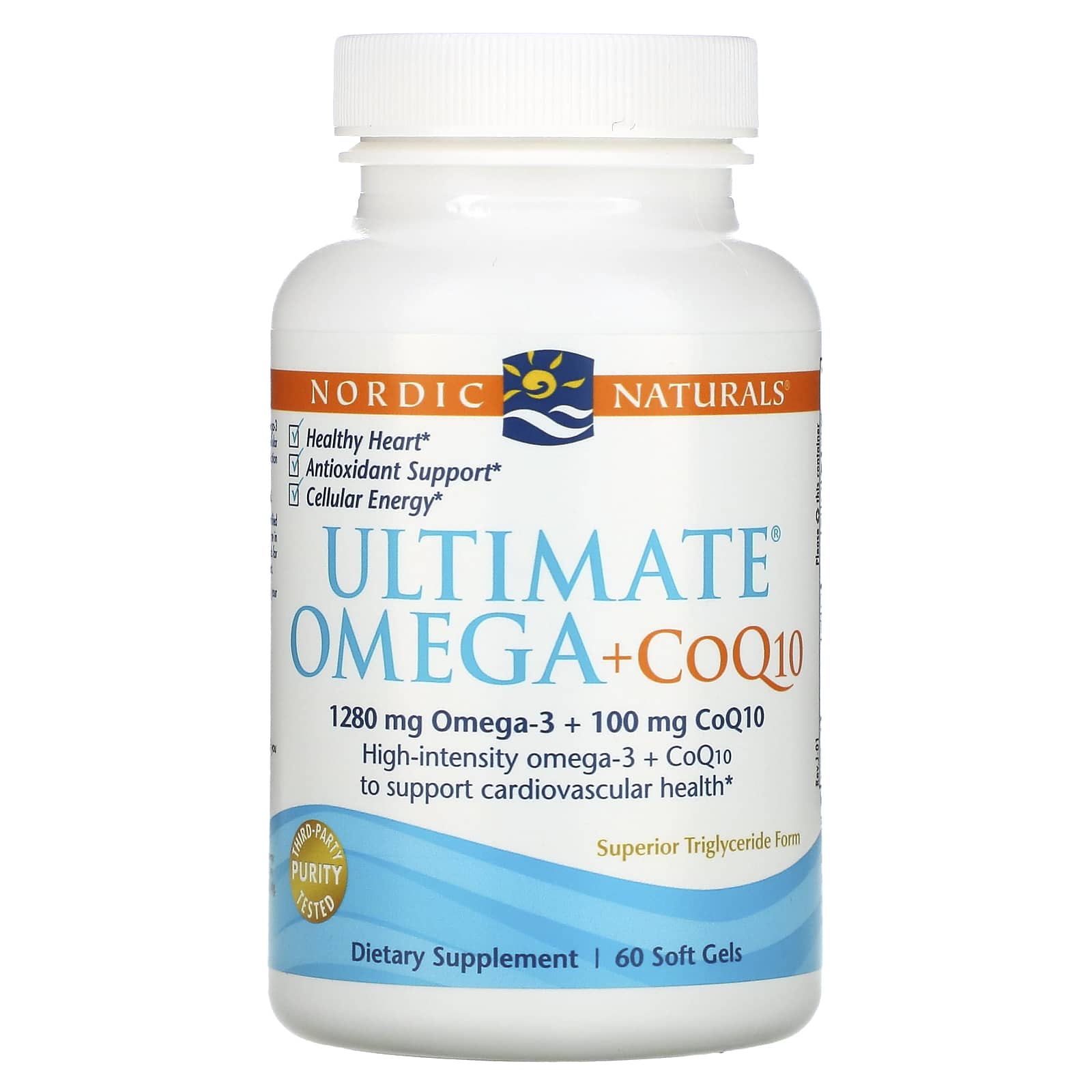 Nordic Naturals, Ultimate Omega + CoQ10, 640 mg, 60 Soft Gels