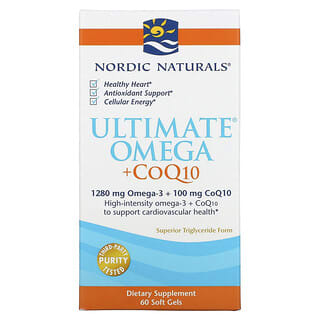 Nordic Naturals, Ultimate Omega + CoQ10, 640 mg, 60 capsules molles