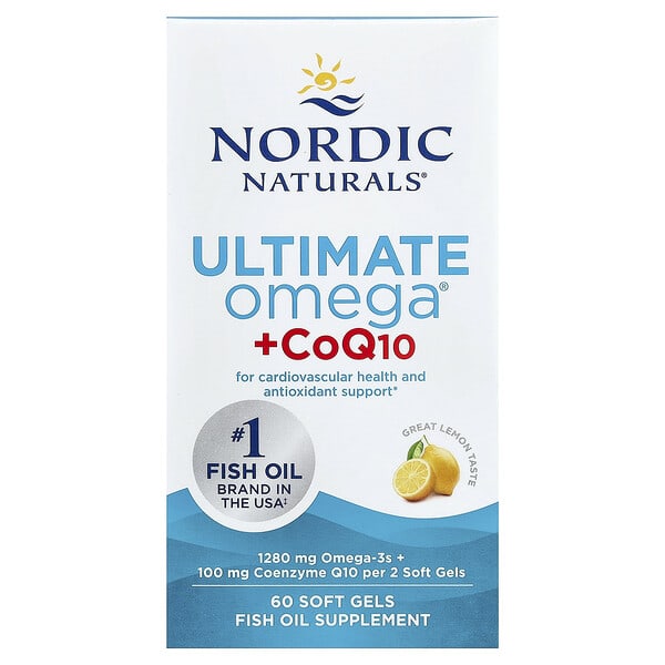 Nordic Naturals, Ultimate Omega® + 輔酶 Q10，檸檬味，60 粒軟膠囊