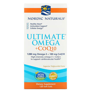 Nordic Naturals, Ultimate Omega + CoQ10, 640 mg, 120 Softgel