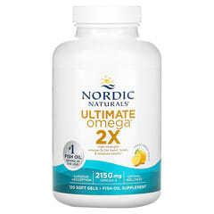Nordic Naturals, Ultimate Omega 2X, Lemon, 1,075 mg, 120 Soft Gels