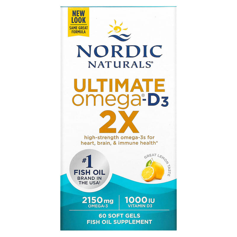 Nordic Naturals Ultimate Omega 2X Softgels Lemon