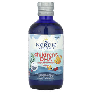 Nordic Naturals, Children's DHA (DHA Anak), Usia 1-6 Tahun, Stroberi, 237 ml (8 ons cairan)