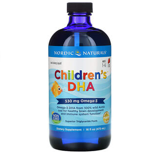 Nordic Naturals, Children's DHA, DHA para niños de 1 a 6 años, Fresa, 530 mg, 473 ml (16 oz. líq.)