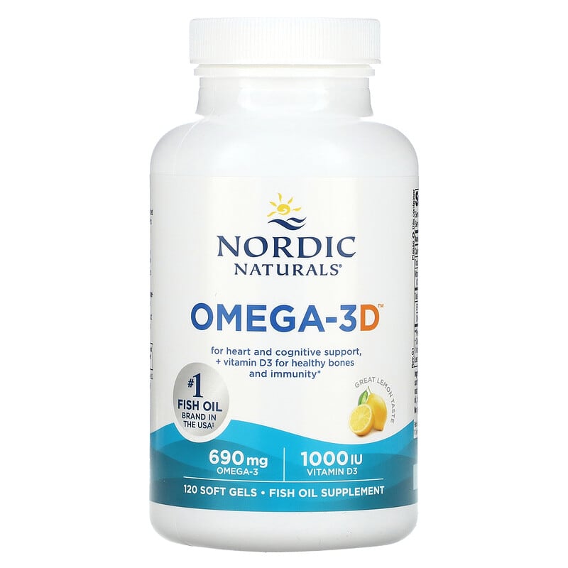 Omega 3D Lemon 120 Soft Gels