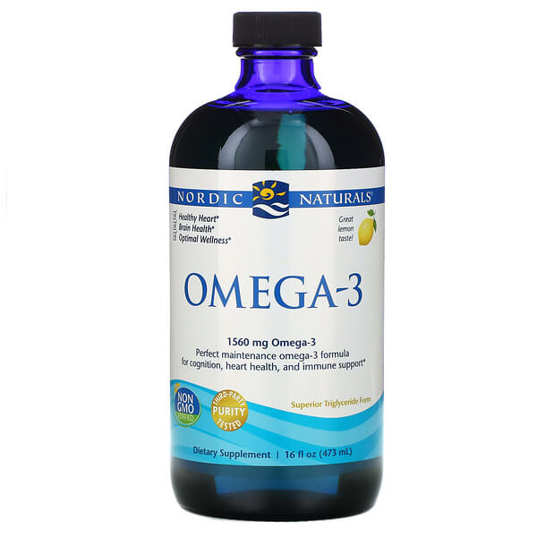 Nordic Naturals, Omega-3, Lemon, 1560 mg, 16 fl oz (473 ml)