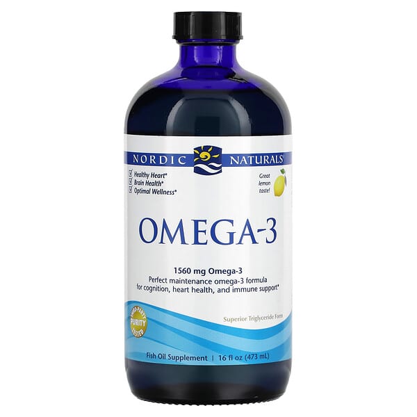 Nordic Naturals, Omega-3, Lemon, 1,560 mg, 16 fl oz (473 ml)