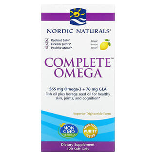Nordic Naturals, Complete Omega, со вкусом лимона, 282,5 мг, 120 капсул