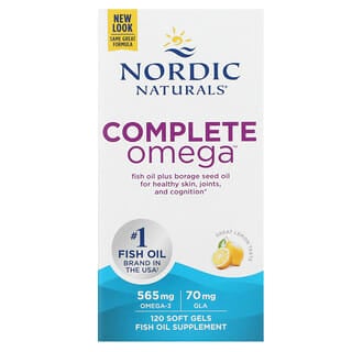 Nordic Naturals, Complete Omega（コンプリートオメガ）、レモン、282.5mg、ソフトジェル120粒