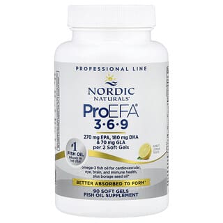 Nordic Naturals‏, ProEFA-3-6-9, לימון, 1,000 מ"ג, 90 כמוסות רכות