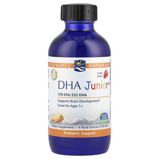 Nordic Naturals, DHA Junior,® Ages 1+, Strawberry, 4 fl oz (119 ml)