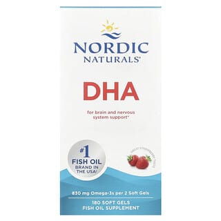 Nordic Naturals, DHA, Fresa, 415 mg, 180 cápsulas blandas