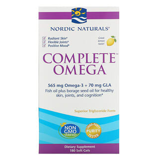 Nordic Naturals, Complete Omega, Suplemento, Limón, 180 cápsulas blandas