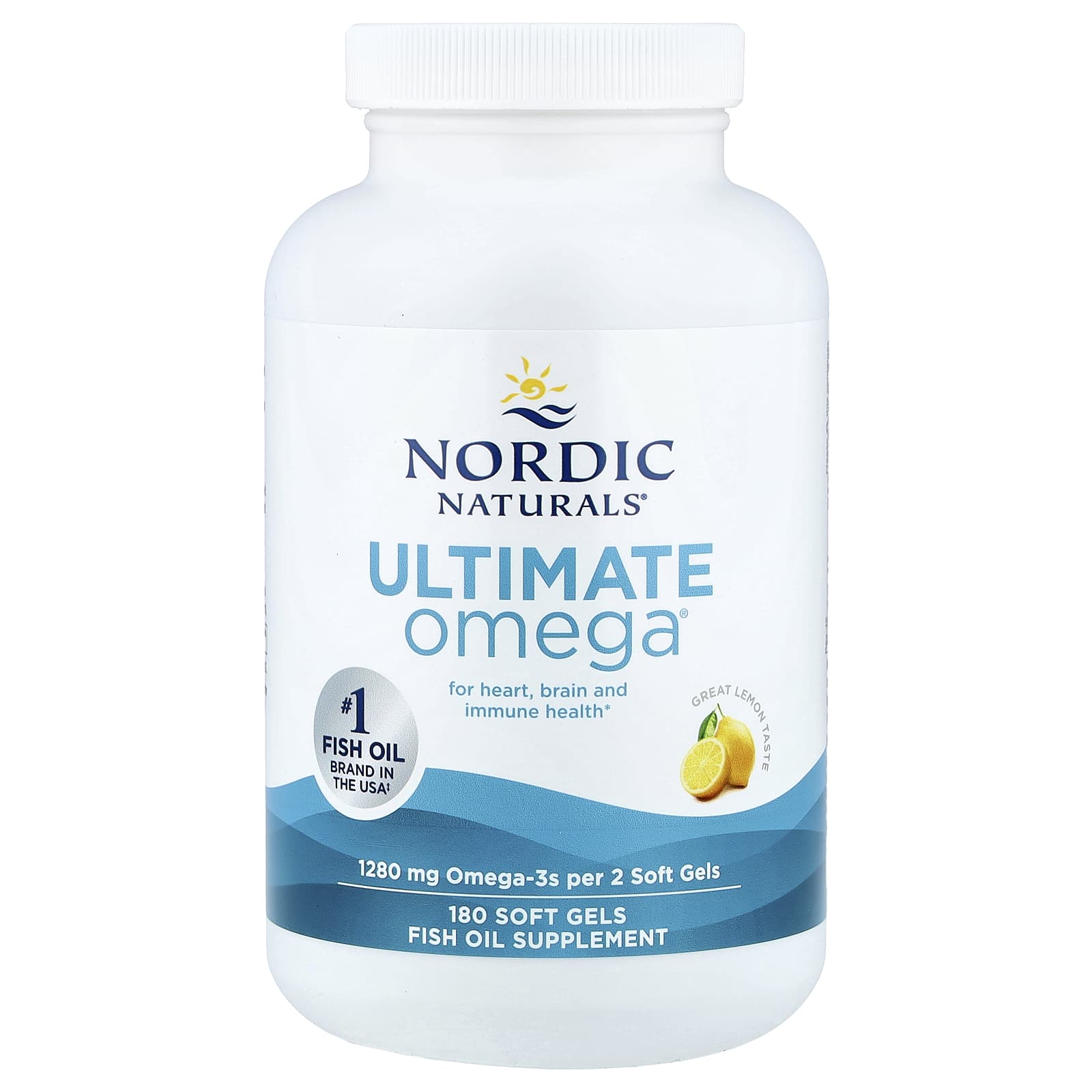 Nordic Naturals, Ultimate Omega®，美味檸檬味，180 粒軟膠囊（每粒軟膠囊 640 毫克）
