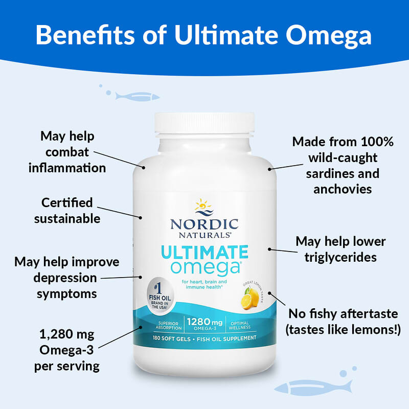 Ultimate Omega, Lemon, 1,280 mg, 120 Soft Gels (640 mg per Soft Gel)
