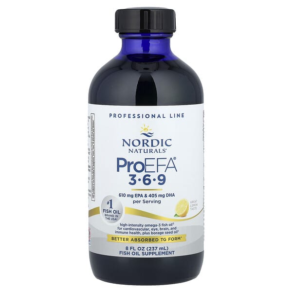 Nordic Naturals, ProEFA — 3-6-9, cytryna, 237 ml
