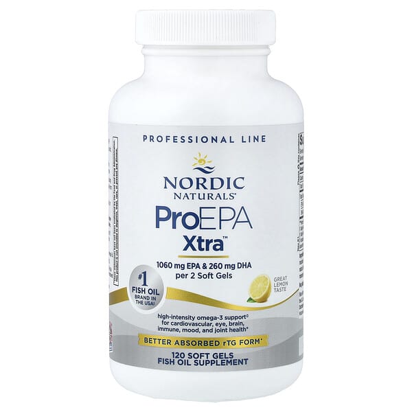 Nordic Naturals, ProEPA Xtra™, 레몬 맛, 소프트젤 120정