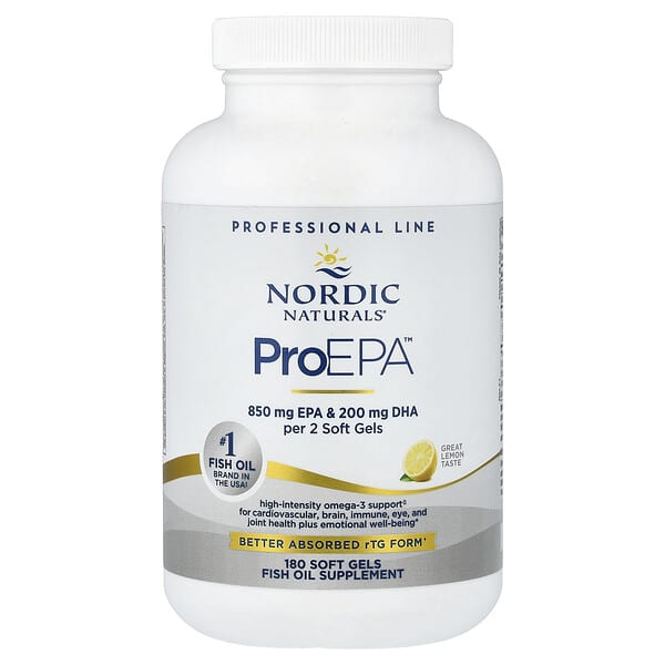 Nordic Naturals, ProEPA™, 레몬, 소프트젤 180정