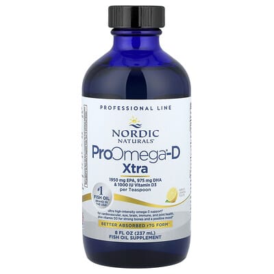 Nordic Naturals, ProOmega®-D Xtra, Delicious Lemon Flavor, 8 fl oz (237 ml)