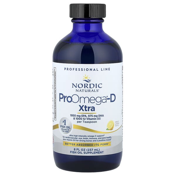 Nordic Naturals ProOmega®-D Xtra, Great Lemon, 8 fl oz (237 ml)