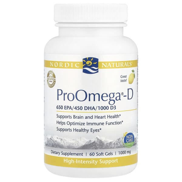 Nordic Naturals ProOmega®-D, Lemon, 60 Soft Gels