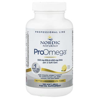 نورديك ناتورالز‏, ProOmega® ، الليمون ، 120 كبسولة هلامية (500 ملجم لكل كبسولة هلامية)