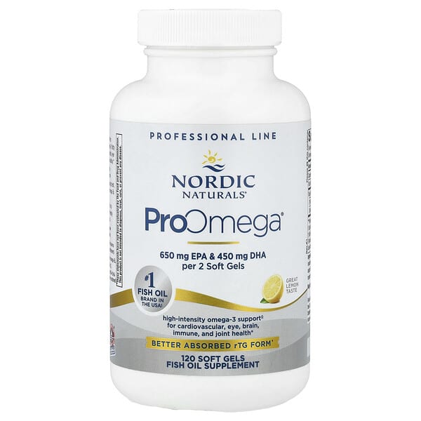 ProOmega®, 레몬 맛, (소프트젤 1정당 640mg)
