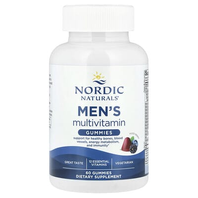 Nordic Naturals, Men's Multivitamin Gummies, Mixed Berry Flavor, 60 Gummies