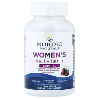 Nordic Naturals, Permen Jeli Multivitamin untuk Wanita, Beri Campuran, 60 Permen Jeli