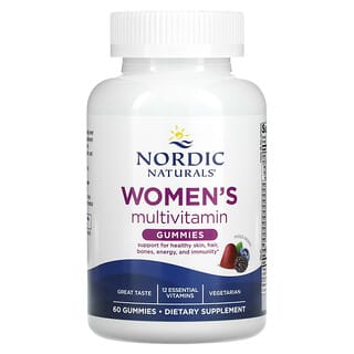 Nordic Naturals, Мультивитаминные жевательные мармеладки для женщин, ягодное ассорти, 60 жевательных таблеток