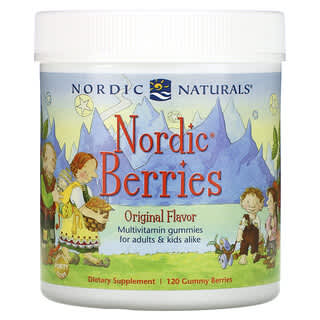 Nordic Naturals, Baies nordiques, gélatines multivitaminées, saveur originale, 120 baies gélatineuses