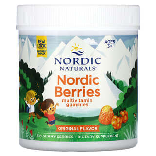 Nordic Naturals, Nordic Berries, мультивитаминные жевательные таблетки, для детей от 3 лет, оригинальный вкус, 120 жевательных таблеток