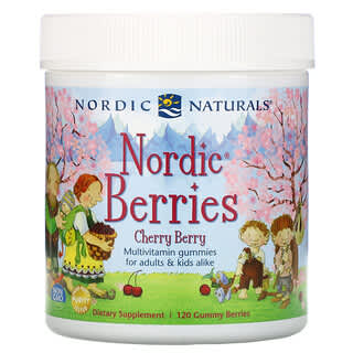 Nordic Naturals, Bayas nórdicas, bayas de cereza, 120 gomitas de bayas