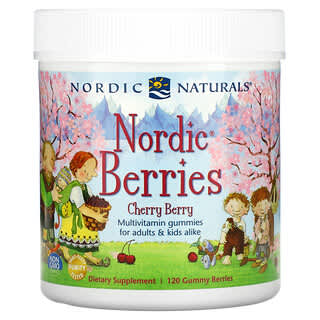 Nordic Naturals, توت الشمال، الكرز والتوت، 120 توت دبق