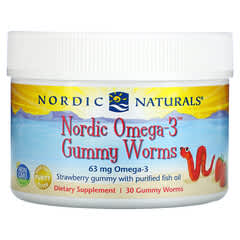Nordic Naturals, Nordische Omega-3 Fruchtgummis, Erdbeere, 63 mg, 30 Fruchtgummis