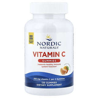 Nordic Naturals, Vitamin C Gummies, Tangerine, 120 Gummies (125 mg per Gummy)