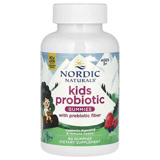 Nordic Naturals, Kids Probiotic Gummies, Ages 3+, Great Berry, 60 Gummies