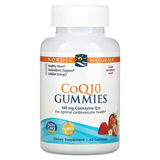 Nordic Naturals, CoQ10 Gummies, Strawberry, 100 mg, 60 Gummies