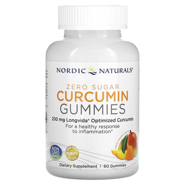 Nordic Naturals‏, Curcumin Gummies, Mango, 100 mg, 60 Gummies
