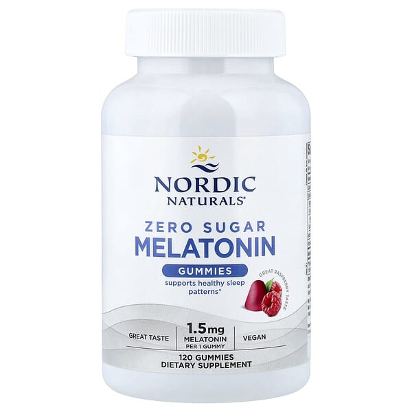 Nordic Naturals, 무설탕 멜라토닌 구미젤리, 라즈베리, 1.5mg, 구미젤리 120개
