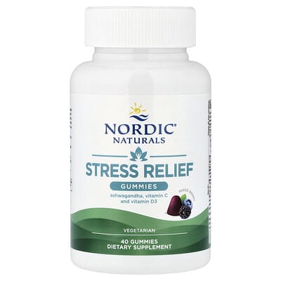 Nordic Naturals, Stress Relief Gummies, Mixed Berry, 40 Gummies
