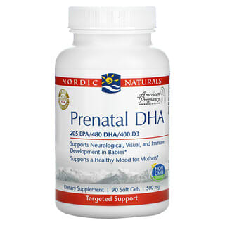 Nordic Naturals, DHA prenatal, 500 mg, 90 cápsulas blandas