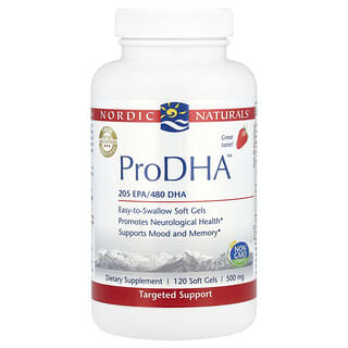 Nordic Naturals, ProDHA, Erdbeere, 500 mg, 120 Weichkapseln (250 mg pro Weichkapsel)